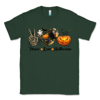 Sports Green Peace Love Halloween Classic Tee - texasbilliewilder