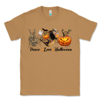 Toasted Coconut Peace Love Halloween Classic Tee - texasbilliewilder