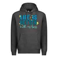 Charcoal Heather life is better with my boys Premium Hoodie - MaliasSmallBusiness