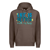 Coffee life is better with my boys Premium Hoodie - MaliasSmallBusiness