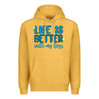 Mustard life is better with my boys Premium Hoodie - MaliasSmallBusiness