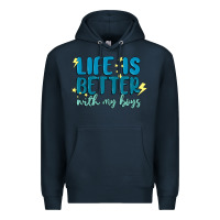 Navy life is better with my boys Premium Hoodie - MaliasSmallBusiness