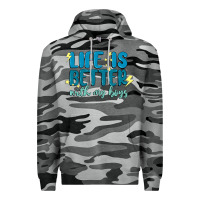 Slate Camo life is better with my boys Premium Hoodie - MaliasSmallBusiness