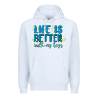 White life is better with my boys Premium Hoodie - MaliasSmallBusiness