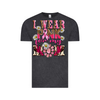 Vintage Black i wear pink for my mom Vintage Tee - BarkalooDesign