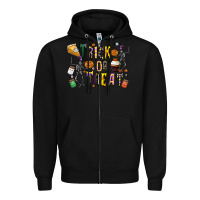 Black trick or treat Zipper Hoodie - CowhideDigitalArt