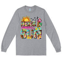 Heather Grey here comes the sun Long Sleeve Tee - texasbilliewilder