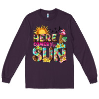Plum here comes the sun Long Sleeve Tee - texasbilliewilder