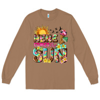 Toasted Coconut here comes the sun Long Sleeve Tee - texasbilliewilder