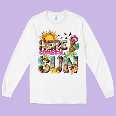 Here Comes The Sun Long Sleeve Tee Designed By Texasbilliewilder