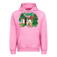 Fuchsia Pink camp life Urban Hoodie - MaliasSmallBusiness