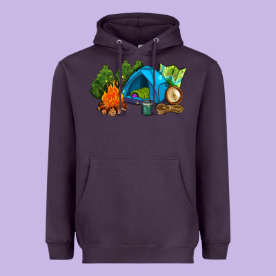 Camp In The Woods Heavyweight Hoodie Designed By Adodesignshop