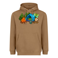 Toasted Coconut camp in the woods Heavyweight Hoodie - AdoDesignShop