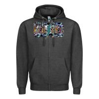 Charcoal Heather girl mama Zipper Hoodie - SublimationCraftShop