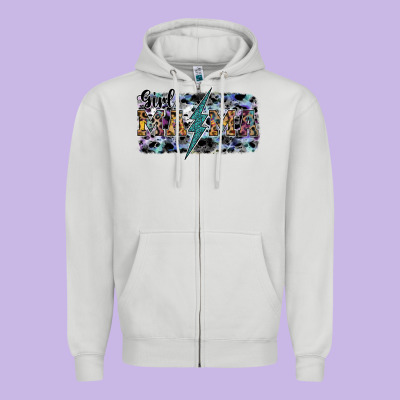 Girl Mama Zipper Hoodie Designed By Sublimationcraftshop