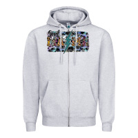 Heather Grey girl mama Zipper Hoodie - SublimationCraftShop