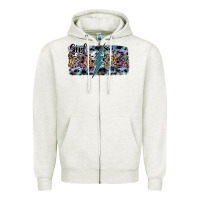 Oatmeal Heather girl mama Zipper Hoodie - SublimationCraftShop