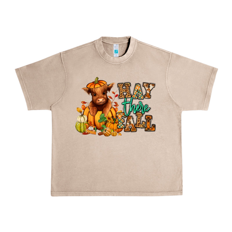 Hay There Fall Pumpkin Heifer Urban Heavy Tee by RanaPortraitStore | Teevron