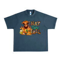 Midnight Navy Hay there Fall pumpkin heifer Urban Heavy Tee - RanaPortraitStore