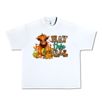 White Hay there Fall pumpkin heifer Urban Heavy Tee - RanaPortraitStore