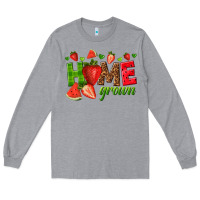 Heather Grey home grown Long Sleeve Tee - texasbilliewilder