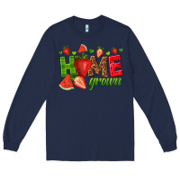 Navy home grown Long Sleeve Tee - texasbilliewilder