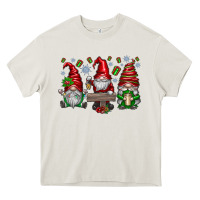 Cream christmas gnomes celebration Heavy Core Tee - CowhideDigitalArt