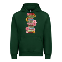Forest Green floral books Urban Hoodie - MaliasSmallBusiness