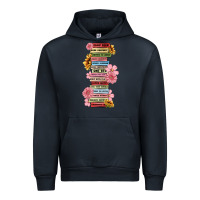 Navy floral books Urban Hoodie - MaliasSmallBusiness