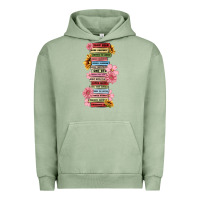 Pigment Oil Green floral books Urban Hoodie - MaliasSmallBusiness