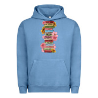 Pigment Pebble Blue floral books Urban Hoodie - MaliasSmallBusiness