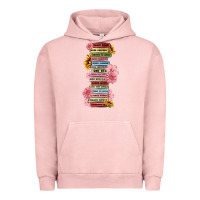 Pigment Salmon floral books Urban Hoodie - MaliasSmallBusiness