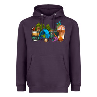 Plum camp coffee cups ado Heavyweight Hoodie - AdoDesignShop
