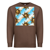 Chestnut leopard sun seamless pattern Premium Sweatshirt - BundleAndBundleShop