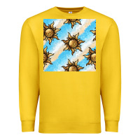 Lemon leopard sun seamless pattern Premium Sweatshirt - BundleAndBundleShop