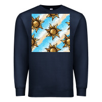 Navy leopard sun seamless pattern Premium Sweatshirt - BundleAndBundleShop