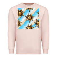 Pale Pink leopard sun seamless pattern Premium Sweatshirt - BundleAndBundleShop