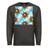 Smoke leopard sun seamless pattern Premium Sweatshirt - BundleAndBundleShop