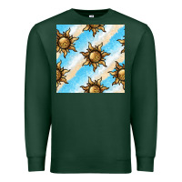 Sports Green leopard sun seamless pattern Premium Sweatshirt - BundleAndBundleShop
