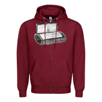 Burgundy wrist coach Zipper Hoodie - FaDigitalArtStudio