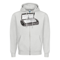 Dove Grey wrist coach Zipper Hoodie - FaDigitalArtStudio