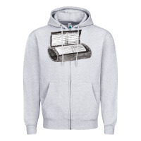Heather Grey wrist coach Zipper Hoodie - FaDigitalArtStudio