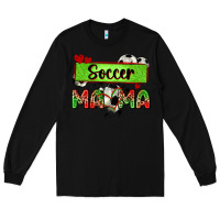 Black soccer mama with leopard Long Sleeve Tee - Zillion Design Studio