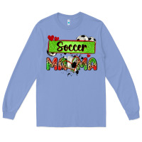 Colony Blue soccer mama with leopard Long Sleeve Tee - Zillion Design Studio