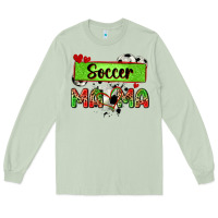 Matcha soccer mama with leopard Long Sleeve Tee - Zillion Design Studio