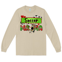 Mushroom soccer mama with leopard Long Sleeve Tee - Zillion Design Studio