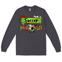 Smoke soccer mama with leopard Long Sleeve Tee - Zillion Design Studio