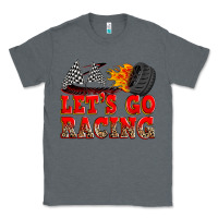 Charcoal Heather let's go racing Classic Tee - Zillion Design Studio