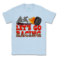 Dusty Blue let's go racing Classic Tee - Zillion Design Studio