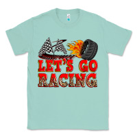 Seafoam let's go racing Classic Tee - Zillion Design Studio